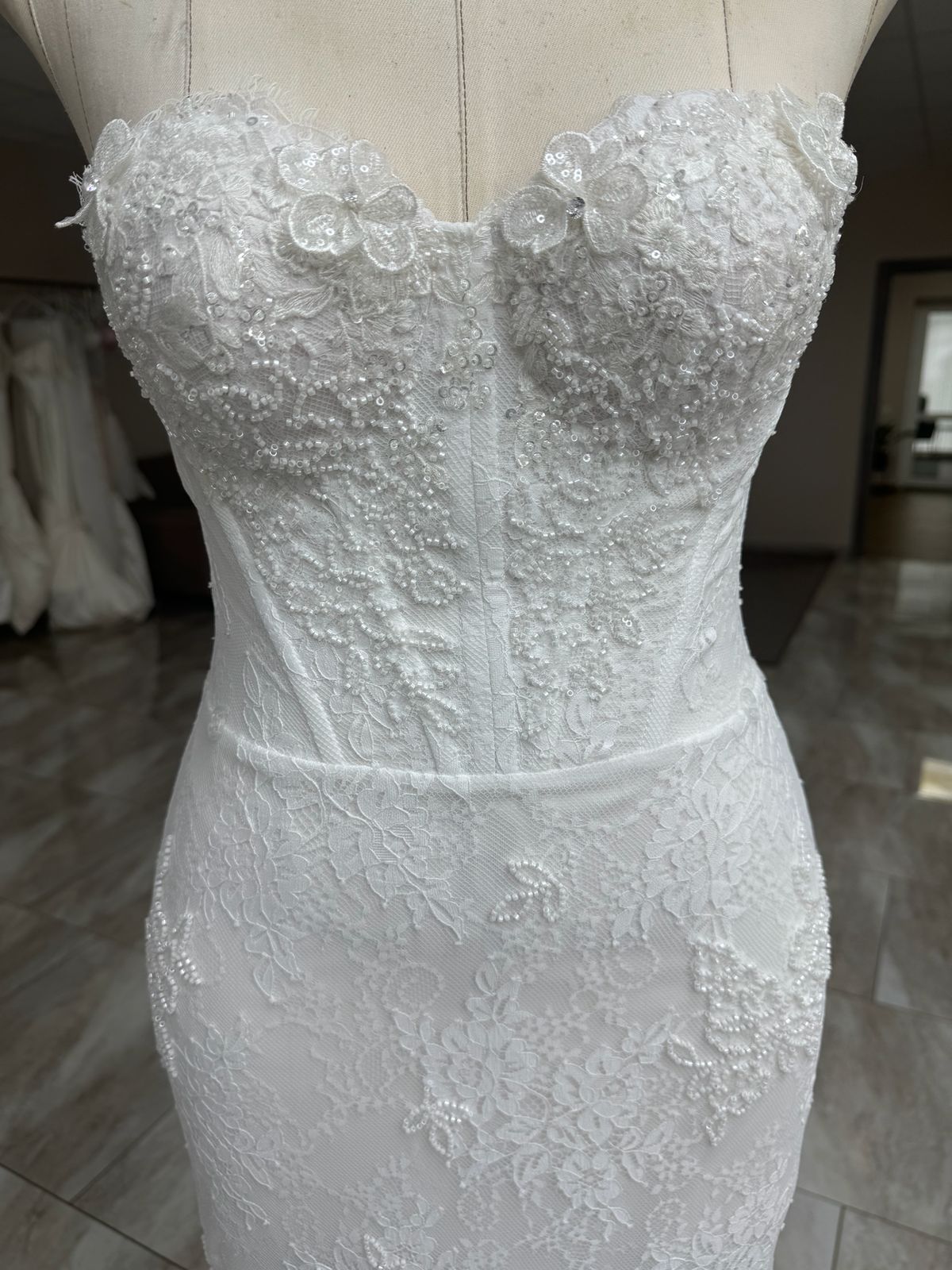 Cassiopea Gown For Cora - Lace Gown with Sleeves and Corset 🌸 without Train